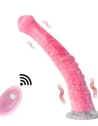 FAAK Vibrator Horse Cock Remote Control 10 Moduri Vibratii Silicon Lichid Roz/Gri 29 cm
