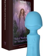 FairyGasm Mini Wand SecretFuntasy 10 Moduri Vibratii Silicon USB IPX7 Albastru 11 cm
