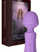 FairyGasm Mini Wand SecretFuntasy 10 Moduri Vibratii Silicon USB IPX7 Mov 11 cm