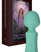 FairyGasm Mini Wand SecretFuntasy 10 Moduri Vibratii Silicon USB IPX7 Verde 11 cm