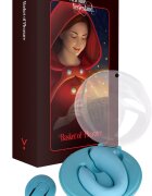 FairyGasm Vibrator Cuplu PleasureBerry 10 Moduri Vibratii Remote Control Silicon USB IPX7 Albastru