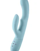 FemmeFunn Vibrator Balai Swaying Motion 12 Moduri Vibratii Silicon Premium USB Albastru Deschis 23.1 cm