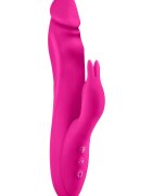 FemmeFunn Vibrator Booster Rabbit 7 Moduri Vibratii 3 Moduri Rotatii Silicon Premium USB Roz 21.6 cm