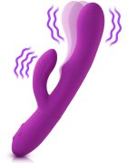 FemmeFunn Vibrator Ultra Rabbit 21 Moduri Stimulatoare Silicon Premium USB Mov 24.6 cm