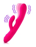 FemmeFunn Vibrator Ultra Rabbit 21 Moduri Stimulatoare Silicon Premium USB Roz 24.6 cm