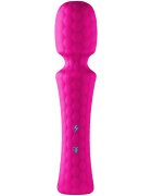 FemmeFunn Vibrator Ultra Wand 10 Moduri Vibratii Silicon Premium USB Roz 20.3 cm