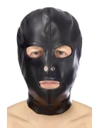 Fetish Tentation Masca BDSM cu Deschideri Ochi si Gura Piele Ecologica Negru