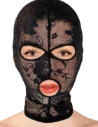 Fetish Tentation Masca Model Floral din Dantela Negru
