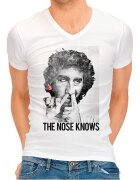 Funny Shirts Tricou Barbati The Nose Knows Alb/Negru M