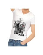 Funny Shirts Tricou Barbati Who's Your Daddy Alb/Negru S