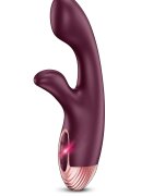 Global Novelties Vibrator Rabbit Zola 7 Moduri Vibratii Functie Incalzire Silicon USB Burgundy 18.4 cm