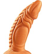 Guilty Toys Dildo Dino cu Ventuza Silicon Lichid Auriu 20 cm