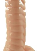 Guilty Toys Dildo Extra Ribs cu Ventuza PVC Natural 22 cm