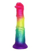 Guilty Toys Dildo Premium Horse cu Ventuza Silicon Lichid Multicolor 19.5 cm