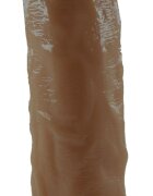 Guilty Toys Dildo Realist Big Jim cu Ventuza PVC Caramel 27.5 cm