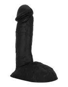 Guilty Toys Dildo Realist Dario cu Ventuza Silicon Lichid Negru 17.2 cm