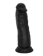Guilty Toys Dildo Realist Louis cu Ventuza Silicon Lichid Negru 17.1 cm