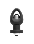 Guilty Toys Dop Anal cu Glont Vibrator Detasabil Silicon si ABS Negru 6.7 cm