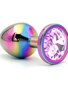 Guilty Toys Dop Anal Metalic Large Multicolor Piatra Roz Deschis