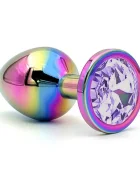 Guilty Toys Dop Anal Metalic Small Multicolor Piatra Mov Deschis