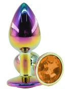 Guilty Toys Dop Anal Metalic Small Multicolor Piatra Portocaliu