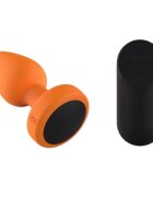 Guilty Toys Dop Anal Orion 7 Moduri Vibratii 4 Intensitati Silicon USB Remote Control Portocaliu/Negru 9.4 cm Cosmic Love