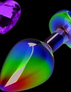 Guilty Toys Dop Anal Rainbow Buttplug Large Heart Shape Piatra Verde Deschis