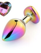 Guilty Toys Dop Anal Rainbow Buttplug Medium Heart Shape Multicolor