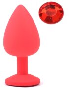 Guilty Toys Dop Anal Silicone Buttplug Large Rosu/Rosu