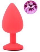Guilty Toys Dop Anal Silicone Buttplug Large Silicon Rosu/Roz