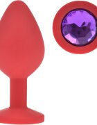 Guilty Toys Dop Anal Silicone Buttplug Medium Rosu/Mov