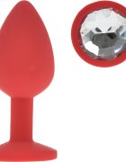 Guilty Toys Dop Anal Silicone Buttplug Small Rosu/Clear