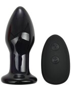 Guilty Toys Dop Anal Vibro Plug Glass Remote Control10 Moduri Vibratii Sticla Premium USB Albastru 10.3 cm Backdoor Pleasure