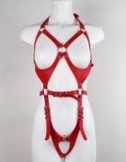 Guilty Toys Harness Body Piele Ecologica Rosu S-L
