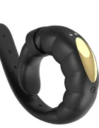 Guilty Toys Inel de Penis Reglabil cu 10 Moduri Vibratii Silicon USB Magnetic Negru