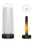 Guilty Toys Masturbator Warming Stroker TPE USB Alb/Negru 19 cm