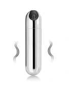 Guilty Toys Mini Glont Vibrator VibeX 10 Moduri Vibratii ABS USB Argintiu 7.5 cm