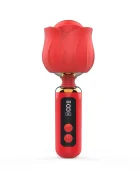 Guilty Toys Mini Vibrator Masaj Luxury Bloom 9 Moduri Vibratii Display LCD USB Magnetic Silicon Rosu 12.6 cm