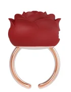 Guilty Toys Mini Vibrator Rose Ring 9 Moduri Vibratii Silicon USB Magnetic Rosu