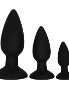 Guilty Toys Set 3 Dopuri Anale cu Ventuza Silicon Lichid Negru