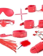 Guilty Toys Set BDSM 10 Piese Sublime Surrender Rosu