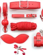 Guilty Toys Set BDSM 8 Piese Dungeon KIT Rosu