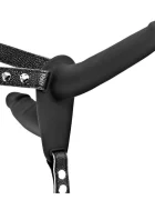 Guilty Toys Strap-on pentru Femei-Double Dildo-Silicon Negru