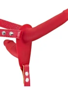 Guilty Toys Strap-on pentru Femei-Double Dildo-Silicon Rosu
