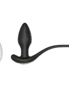 Guilty Toys Vibrator Anal cu Inele de Penis Remote Control Aplicatie Mobila Conectivitate Bluetooth Silicon USB Negru 10 cm