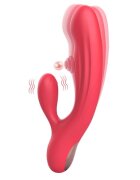 Guilty Toys Vibrator Iepuras Crush 10+10 Moduri Stimulatoare Silicon USB Magnetic Rosu 20.5 cm