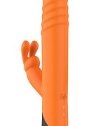 Guilty Toys Vibrator Iepuras Nova 9 Moduri Vibratii 4 Viteze Impingere Silicon USB Portocaliu/Negru 24.6 cm Cosmic Love