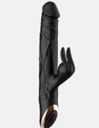 Guilty Toys Vibrator Midnight Rabbit 10 Moduri Thrusting 10 Moduri Vibratii Silicon USB Negru 24.5 cm Glamour