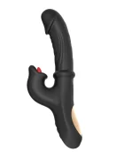Guilty Toys Vibrator Power Rabbit Multiple Functii Stimulatoare Silicon USB Negru 24.6 cm