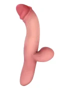 Guilty Toys Vibrator Realist Master Vibe No. 2 10 Moduri Vibratii Silicon Lichid USB Magnetic Natural 26 cm
